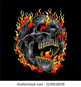Skull Logo design inspiration design element for logo poster card benner emblem t shirt vector illustration