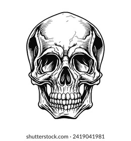 Skull Logo design inspiration,design element for logo,poster,card,benner,emblem,t shirt,vector illustration