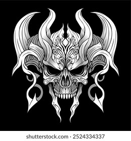 Skull Logo design inspiration,design element for logo,poster,card,benner,emblem,t shirt,vector illustration