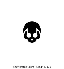 skull logo design. music skull vector. perfect for music studio design
