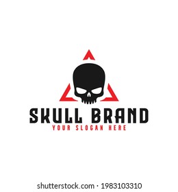 skull logo design for logo template