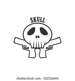 Skull logo design template