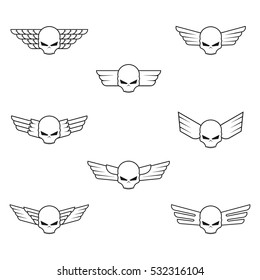 Skull logo design template