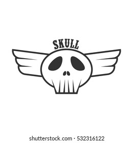 Skull logo design template