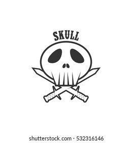 Skull logo design template