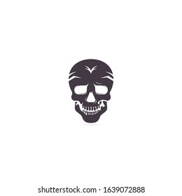 Skull logo design template. vintage style skull design.