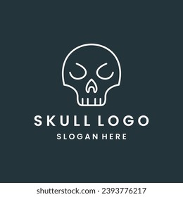 skull logo design vector graphic idea creative