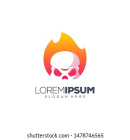 skull logo design vector illustration