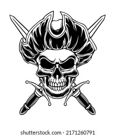 Skull logo design vector illustration