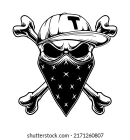 Skull logo design vector illustration