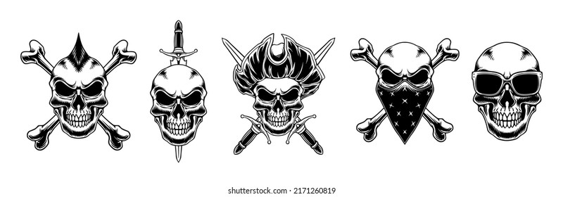 Skull-Logo-Design, Vektorgrafik