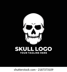 Skull logo design vector illustration