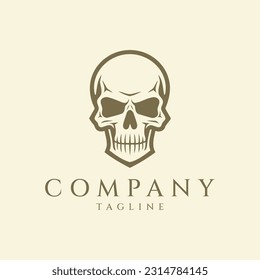 Skull logo design vector illustration
