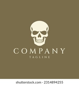 Skull logo design vector illustration
