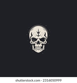 Skull logo design vector illustration