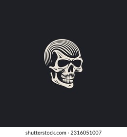 Skull logo design vector illustration