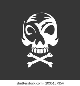 Skull logo design vector template