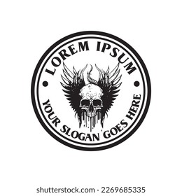 skull logo , evil logo vector