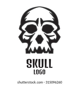 Skull logo. Human skull
