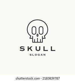 Skull logo icon design template vector illustration