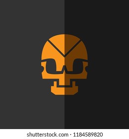 skull logo icon design vector graphic template