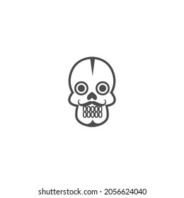 Skull logo icon design vector template illustration