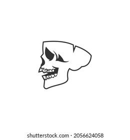 Skull logo icon design vector template illustration