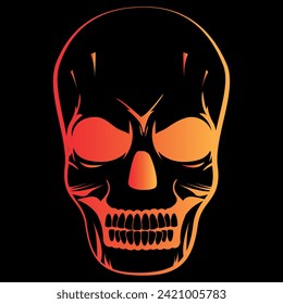 skull logo icon design vector file