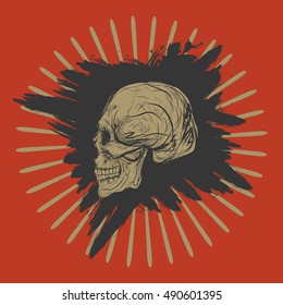 Skull logo icon design vector