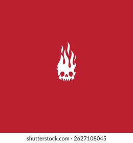 Skull logo icon flat vector design