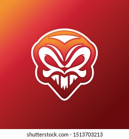 Skull logo, icon or skull illustration, vector of skeleton.