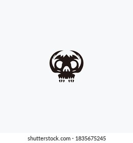 Skull logo, icon or skull illustration, vector of skeleton.