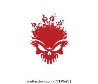 Skull logo, icon or skull illustration, vector of skeleton.