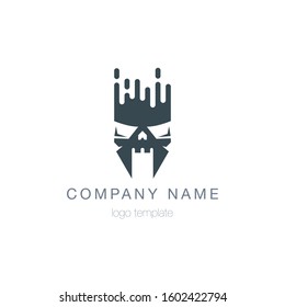 Skull logo or icon template. Vector. Emblem.