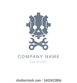 Skull logo or icon template. Vector. Emblem.