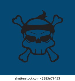 skull logo or icon that is synonymous with pirates