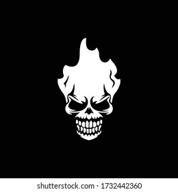 Skull logo. Icon vector illustration.