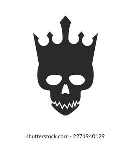 Skull logo icon vector illustration flat design