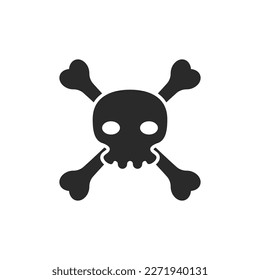 Skull logo icon vector illustration flat design