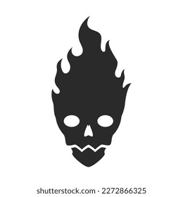 Skull logo icon vector illustration flat design