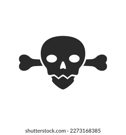 Skull logo icon vector illustration flat design