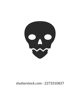 Skull logo icon vector illustration flat design