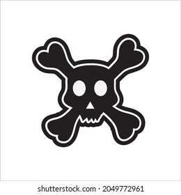 Skull Logo, icon, Vector Premium Vector