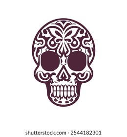 skull logo idea. skull illustration with stunning detail. vector skull clip art easy to use. black and white skull logo.