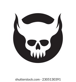 Skull logo images illustration design