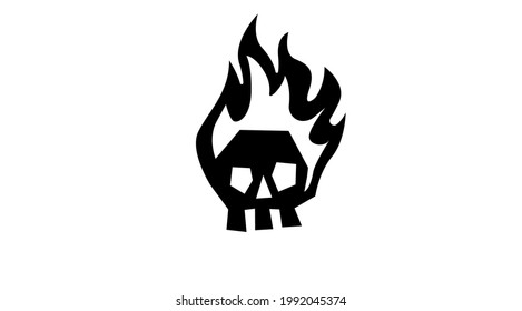skull logo isolated on white background, vector illustration