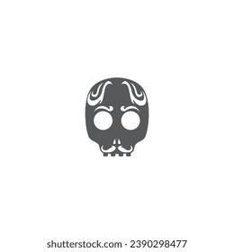 skull logo isolated in white background
