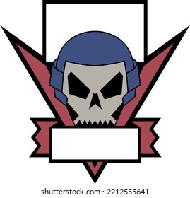 Skull Logo Layout design idea (Editable file) - Vector Illustration