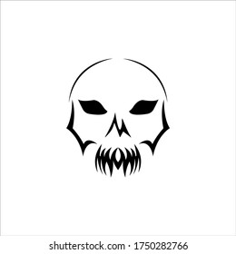 skull logo with a line that looks bold