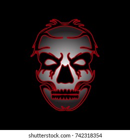 Skull logo mascot icon vector illustration